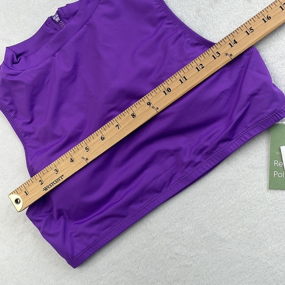 NWT Andie Swim M Purple Violet The‎ Venice High Neck Top Bathing Suit Top - Picture 7 of 14